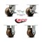 Service Caster 6 Inch Heavy Duty High Temp Phenolic Caster Swivel Lock and Brake 2 Rigid, 2PK SCC-KP92S630-PHRHT-SLB-BSL-2-R-2 - alternate 3